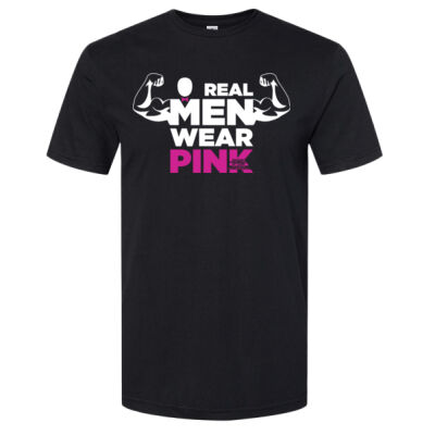 🎗️Real Men Wear Pink Breast Cancer Awareness Tri-Blend Softstyle Unisex Tee Thumbnail
