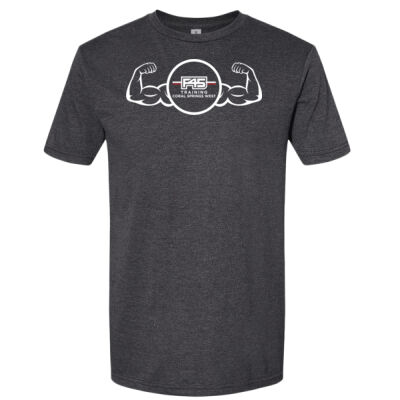Bicep Curl (Wht) Tri-Blend Softstyle Unisex Tee Thumbnail