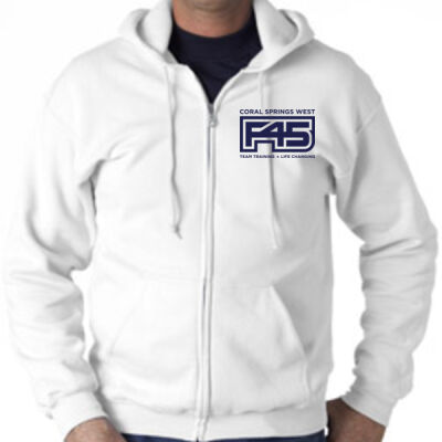 Unisex Full-Zip Hoodie w/ Blue F45CSW Logo Thumbnail